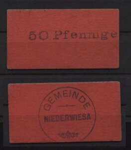 [18517] - �ً}���� Niederwiesa�A�����́A50 Pf�Ao�B D. (1914 �N��)�A�f�B�[�X�i�[ 265.1a -