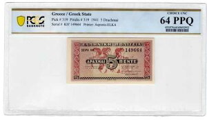 �M���V�� 1941�N 5�h���N�} �F�� PCGS ���� UNC 64 PPQ Pick 319