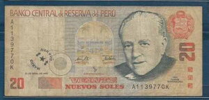 �y���[ 20 Nuevos Soles�A1995�AP 159�AVF- �X�^���v