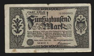 �P�����X�[�p�[KN No. 000003�o�E�`���[50,000�}�[�N2. 7. 1923�ً}�����i580 T-