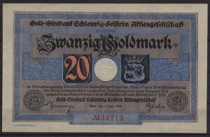 [20319] - GOLD-NOTGELD KIEL�AGold-Girobank Schleswig-Holstein AG�A20 �S�[���h�}���N�A0