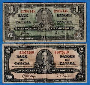 �J�i�_ 1937�N �~�j�R���{ $1 & $2 �L���O�W���[�W6�� Circ. ���� XM2367145 / ZB3075266