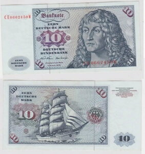 T146052 ���� 10 DM �h�C�c�}���N Ro. 270b note 2. 1970�N1�� KN CE 0662450-