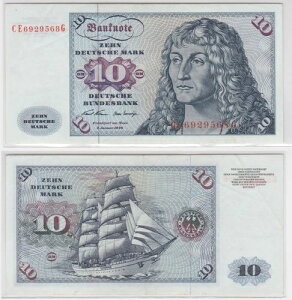 T146151 ���� 10 DM �h�C�c�}���N Ro. 270b note 2. 1970�N1�� KN CE 6929568-