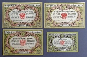 4���̌Â������A�ً}�p�����FN?renberg/Insko Poland - 1921�N�����50 + 75 Pfennig
