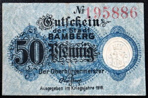 �o���x���N 1919 XX-RARE 50 Pf �E�F�[�u�o���h�� �������Ȃ� B �h�C�c�m�b�g�Q���g