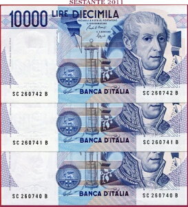 (com) �C�^���A - 10.000 10000 �����E�{���^ - 3 ���� ���� C = 1988 - P 112b - UNC