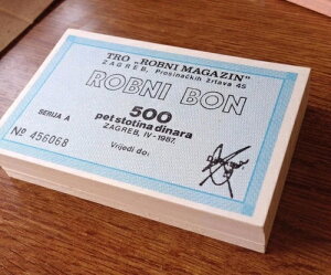 �N���A�`�A 500 �f�B�i�� 1987 UNC �` TRO ROBNI MAGAZIN - �U�O���u �` ���n���� 100 ��