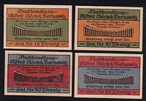 4x �^���m���B�b�c �|�[�����h �^���m�t�X�L�[ �S��: 10�A15�A25 + 50 Pfg. 1921�N O.A. -A.�A�h���t-