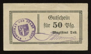 TOST 1917 �I�[�o�[�V�����[�W�G�� / TOSZEK: Magistrat Tost�A50 �y�[�W�A-01.06.1917
