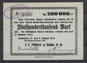 �n���u���N-J. F. M?ller & Sohn AG - 500,000 �}���N -