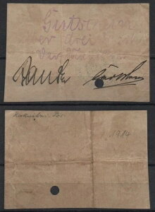 [30084] - NOTGELD RAKWITZ (��: Rakoniewice)�A���������A3 �}�[�N�Ao�B D. (1914)�A