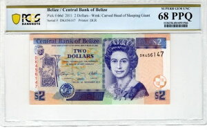 �x���[�Y 2011�N 2�h������ PCGS�F�� UNC 68 �X�[�p�[�W�F�� PPQ �s�b�N 66d