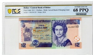 �x���[�Y 2011�N 2�h������ PCGS�F�� UNC 68 �X�[�p�[�W�F�� PPQ �s�b�N 66d