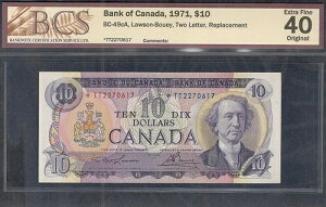 1971 *TT $10.00 BC-49cA BCS EF-40 *�󏭂ȃA�X�^���X�N�t����������10�h��