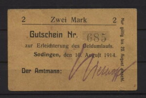 [18761] - �ً}���� �]�[�f�B���Q���A�I�t�B�X�A2�}���N�A1914�N8��10���A�f�B�[�X�i�[376.4�i= 45.00���[���j-