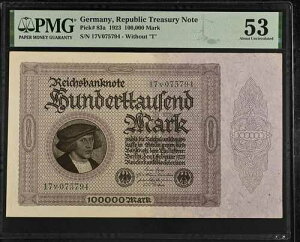 1923�N�h�C�c���a������ 10���}���N PMG 53 UNC�ɂ���