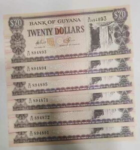 �K�C�A�i $20 x 6 ND (1996) P-30e UNC ?�V���A���i���o�[���A�����قڈ�v + �M�t�g! GU20a