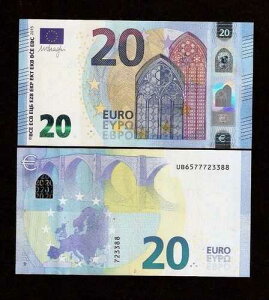 ���B�A�� �t�����X 20 EUROS ���[���b�p 2015 (U) �V���[�Y �T�C���BM.Draghi UNC NOTE