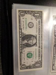 Billete De 1 D?lar Con Estrella A?o 2021. Para Colecci?n�B