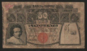 50 ���� �s���N 23/02/1911 Banco Di Napoli Qbb-