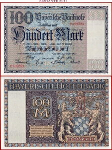 �h�C�c �o�C�G���� 100 �}�[�N 1 1 1922 �o�C�G���� �m�[�e���o���N P S923 UNC ��������