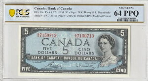 �J�i�_ 1954�N 5�h������ PCGS�F�� UNC 64 PPQ Pick BC-39c