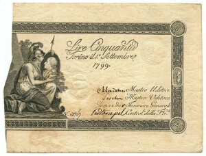 50 ���� REGNO DI SARDEGNA REGIE FINANZE TORINO 01/09/1799 BB/BB+
