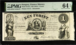 �n���K���[ 1�t�H�����g ND (1852) Pick-S141r1 CH UNC PMG 64 EPQ