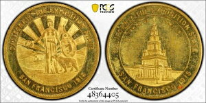 1915�N �J���t�H���j�A HK-415A SC$1 �^���[�W���G�� �p�i�} �p�V�t�B�b�N �G�L�X�| PCGS MS63 *�g�b�v�|�b�v*