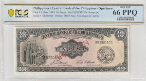 �t�B���s�� 1949�N 10�y�\ �F�� PCGS ���� UNC 66 PPQ Pick 136s6 ���{