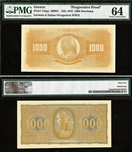 �M���V����񎟐��E��� 1000�h���N�}�uPROGRESSIVE PROOF�v1942�N�� 118�y�[�W CH UNC PMG 64