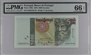 �|���g�K�� 5000 �G�X�N�[�h 1996 P190b4 UNC / PMG GEM66EPQ
