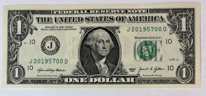 �a����/�L�O�� $1.00 �ʉ� Unc Note 05-07-2019�B�܂��� 07-05-2019