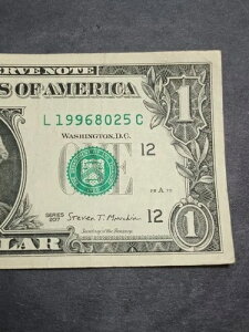 2017 $1 L �T���t�����V�X�R BEP L-C �u���b�N �o�[�X�f�[�m�[�g 1996�N8��25�� (L19990825C)