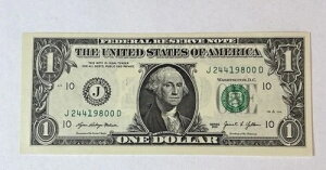 �a����/�L�O�� $1.00 �ʉ� Unc Note 04-24-1980