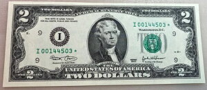�V���[�Y 2003 $2 �~�l�A�|���X �X�^�[ �m�[�g - BEP Low �V���A���ԍ� - SN I00144503*