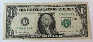 �a����/�L�O�� $1.00 �ʉ� Unc Note 06-26-2006