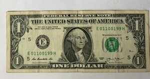 �a����/�L�O�� $1.00 �ʉ� ���L 11-01-1999