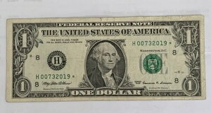 �a����/�L�O�� $1.00 CURRENCY STAR Note 07-03-2019