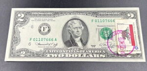 1976�N $2 FRN 2�h���X�֎��� UNC �_�O���X�r�� GA �f�r�� �V���A���ԍ� #