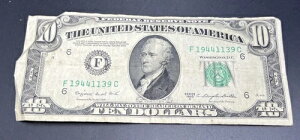 1950 C $10 �O���[���V�[�� FRN �A�M������s�� VG Circ #1944 �����V���A���ԍ�