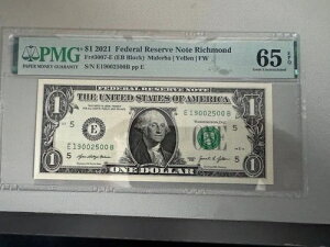 2021 �N 1 �h�� ���b�`�����h PMG MS 65 EPQ �����A�ŗL�V���A���ԍ� E19002500B!!!
