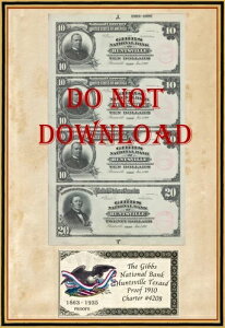 1910�N�R�s�[ �v���[�t $10-$20 �M�u�X������s �n���c�r�� �e�L�T�X Ch#4208