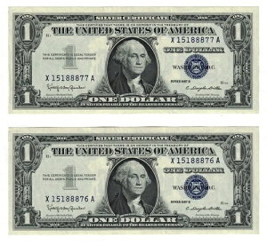 ** 1957 B $1 1�h�� �V���B�ؖ����t���B# GEM/ONE SINGLE NOTE FR-1621 **