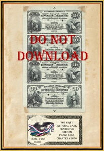 1882�N �v���[�t $10-$20 �t�@�[�X�g�E�i�V���i���E�o���N �y���h���g�� �I���S�� �`���[�^�[#2630 �̃R�s�[