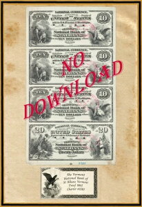 1865�N�R�s�[ �v���[�t $10 & $20 ������s �Z���g�I�[���o���Y �o�[�����g #1583