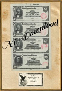 �R�s�[ 1904�N �v���[�t $50 - $100 �t�@�[�X�g�E�i�V���i���E�o���N �A���Y���[ �l�u���X�J�B 7393