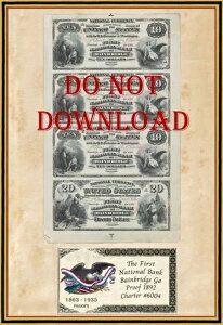 Photoshop Design 1882 �v���[�t $10 ����� $20 1st Natl Bank Bainbridge Georgia #6004