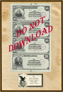 Photoshop 1920 �v���[�t $10 & $20 The National Bank Orange Virginia CH5438